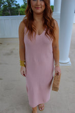 Load image into Gallery viewer, Fall For Me Sweater Midi Dress- Pink

