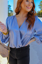 Load image into Gallery viewer, Embry Silky Cheetah Long Sleeve Bodysuit- Slate
