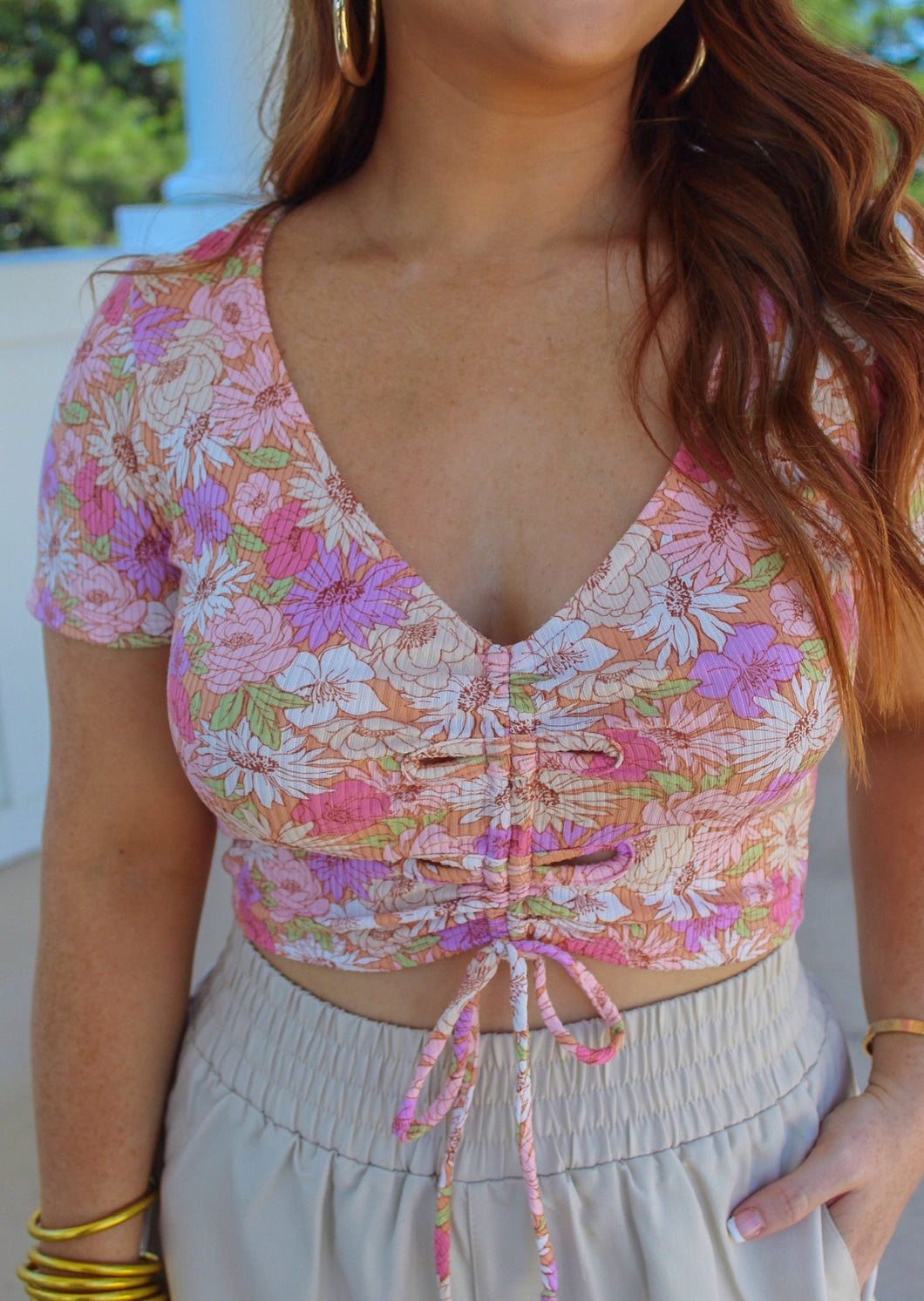 Blossom Short Sleeve Floral Top