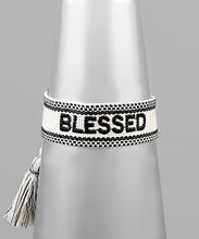 Load image into Gallery viewer, &quot;BLESSED&quot; Tassel Bracelet
