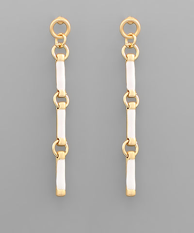 Epoxy Cylinder Drop Earrings