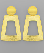 Load image into Gallery viewer, Polygon Textured Metal Earrings
