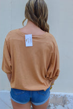 Load image into Gallery viewer, Nikkia Oversized Dolman Short Sleeve Tee- Brown
