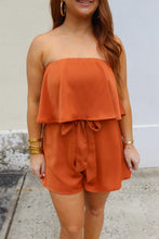 Load image into Gallery viewer, Dance Again Tired Ruffle Romper- Burnt Orange
