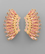 Load image into Gallery viewer, 2 Layer Crystal Wing Earrings
