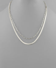 Load image into Gallery viewer, Snake Chain &amp; Paperclip Chain Necklace
