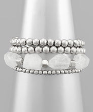 Load image into Gallery viewer, Stone &amp; Metal Beads Bracelet
