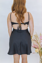 Load image into Gallery viewer, Cami Cowl Neck Mini Dress- Black
