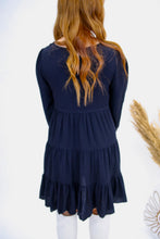 Load image into Gallery viewer, Carrie V Neck Tiered Dress- Black
