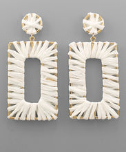 Load image into Gallery viewer, Raffia Oversize Rectangle Earrings
