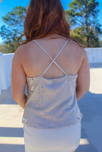 Load image into Gallery viewer, Journey Sequin Cowl Neck Tank Top
