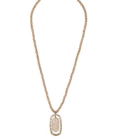 Double Hexagon Pendant Necklace