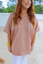 Load image into Gallery viewer, Donna Animal Print V Neck Blouse- Coco
