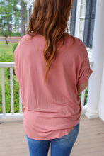 Load image into Gallery viewer, Somer Oversized V Neck Top- Rose
