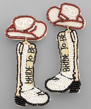 Load image into Gallery viewer, BRIDE TO BE Boots Earrings
