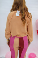 Load image into Gallery viewer, Sunburst Raw Edge Pullover- Apricot
