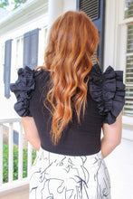 Load image into Gallery viewer, Mi Mi Ruffled Bodysuit- Black
