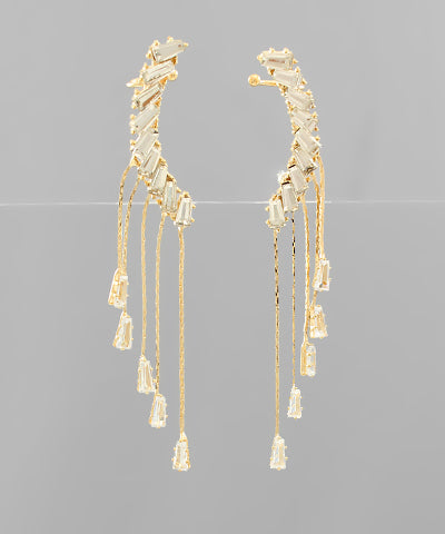 Curved Bead Bar & 5 Row Earrings