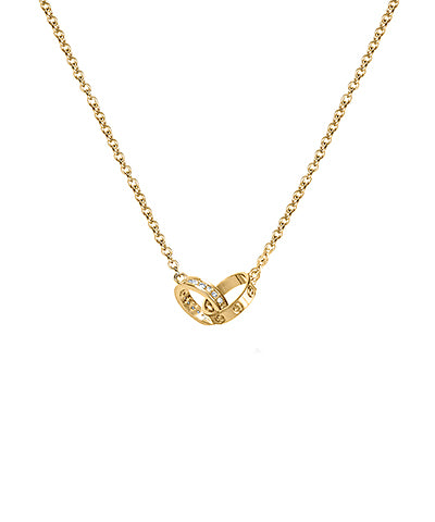 Pave Knot Pendant Necklace