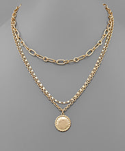 Load image into Gallery viewer, Round Chram 3 Layer Necklace Set
