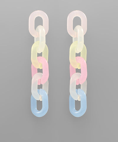 Acrylic Link Drop Earrings