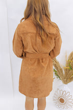Load image into Gallery viewer, Fall Night Corduroy Dress- Camel
