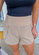 Load image into Gallery viewer, Good Vibes Highwaisted Athletic Shorts- Stone
