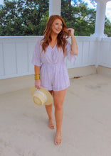 Load image into Gallery viewer, Run Away Flounce Kimono Romper- White
