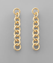 Load image into Gallery viewer, Round Chain Row Earrings
