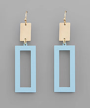 Load image into Gallery viewer, Color Coated Rectangle Earrings

