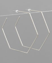 Load image into Gallery viewer, 50mm Hexagon Hoops

