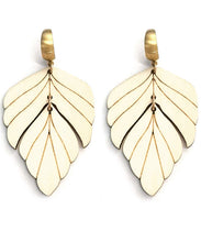 Load image into Gallery viewer, Wooden Leaf Earrings
