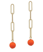 Load image into Gallery viewer, Chain &amp; Ball Earrings
