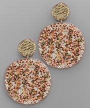 Load image into Gallery viewer, Multi Bead 2 Disk Earrings

