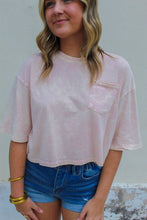 Load image into Gallery viewer, Saylor Casual Crew Neck Crop Tee- Peach
