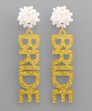 Load image into Gallery viewer, BRIDE Glitter Acrylic Earrings
