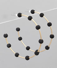 Load image into Gallery viewer, Wood Ball Bead Hoops
