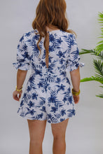 Load image into Gallery viewer, Garden of Love Printed Romper- Navy

