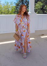 Load image into Gallery viewer, Flower Power Deep V Maxi- Pastel Multi
