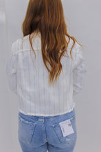 Load image into Gallery viewer, Marilyn Distressed Rhinestone Jacket- White
