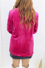 Load image into Gallery viewer, Heart Throb Suede Blazer- Fuchsia
