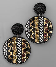 Load image into Gallery viewer, Double Bead Disk Earrings
