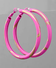 Load image into Gallery viewer, Gold Line Paint Hoops
