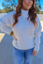 Load image into Gallery viewer, Patti Mock Neck Knit Sweater- White
