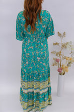 Load image into Gallery viewer, Take Me Away Floral Maxi Dress- Jade
