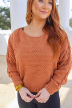 Load image into Gallery viewer, Shannon Pullover Knit Sweater- Rust
