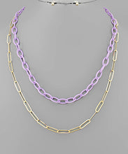 Load image into Gallery viewer, Metal &amp; Acrylic Linked Necklace
