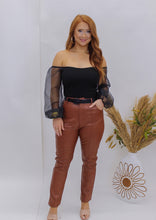 Load image into Gallery viewer, Go With It Off Shoulder Bodysuit- Black
