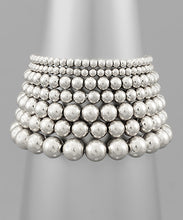 Load image into Gallery viewer, 7 Row Metal Ball Bracelets
