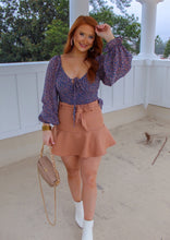 Load image into Gallery viewer, Sonia Floral Smocked Top- Navy
